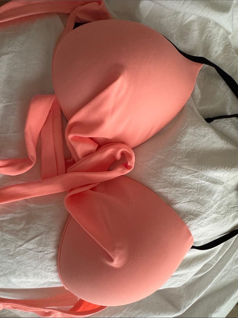 Versatile Fun Festival WRAP Coral Bikini Top - C/D cup fits all shapes sizes